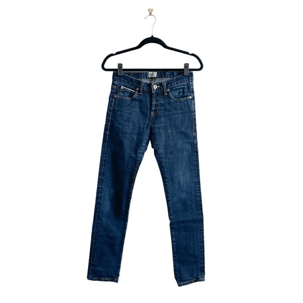 Naked & Famous Denim Deep Indigo Stretch Selvedge Jeans Super Skinny Guy Size 30